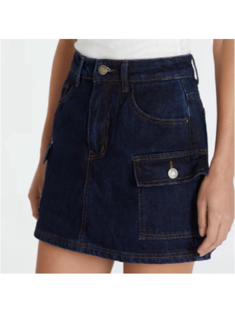 dissh felix cargo skort denim mini skirt